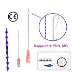 PDO Fäden Doppelherz gemoldet,Extra Stark, 18G 100mm x 150mm ,L-Typ Stumpf