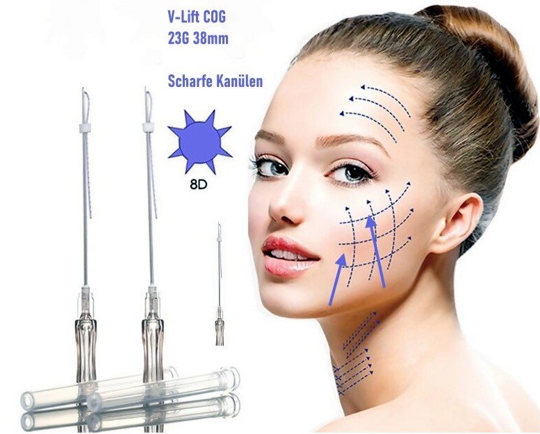 PDO Fäden COG 8D 23G 38mm V-Lift, Spitz – Image 2