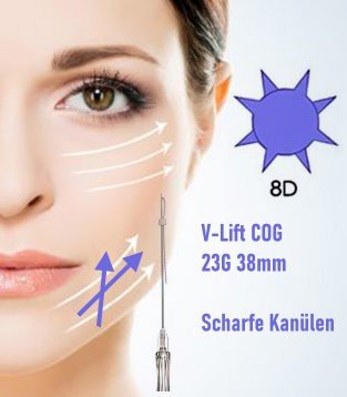 PDO Fils COG 8D 23G 38mm V-Lift, Spitz