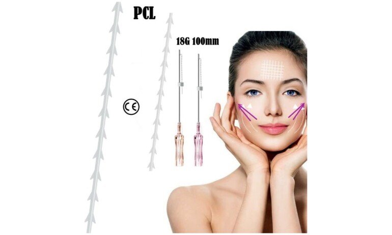 PCL Fäden Doppelherz gepresst,Extra Stark, 18G 100mm x 150mm ,L-Typ Stumpf