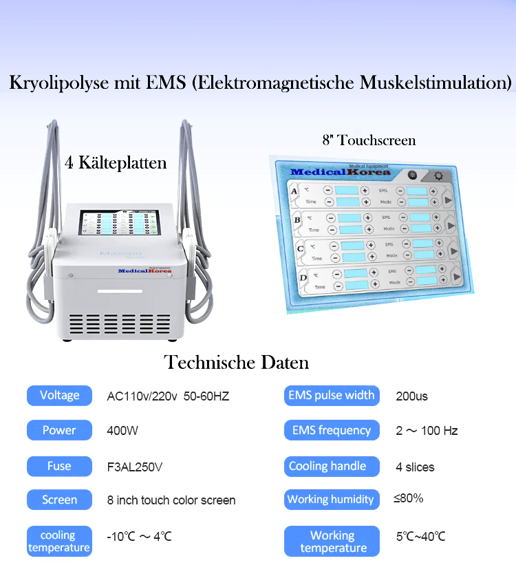 Kryolipolyse Gerät mit EMS - Imagen 4