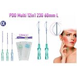 PDO Fäden 12in1 Multifäden,23G 60mm, L Stumpf,6 Stück