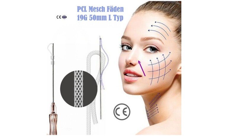 PCL Fäden Mesh,Kontur Lift,19G 50mm,L Stumpf