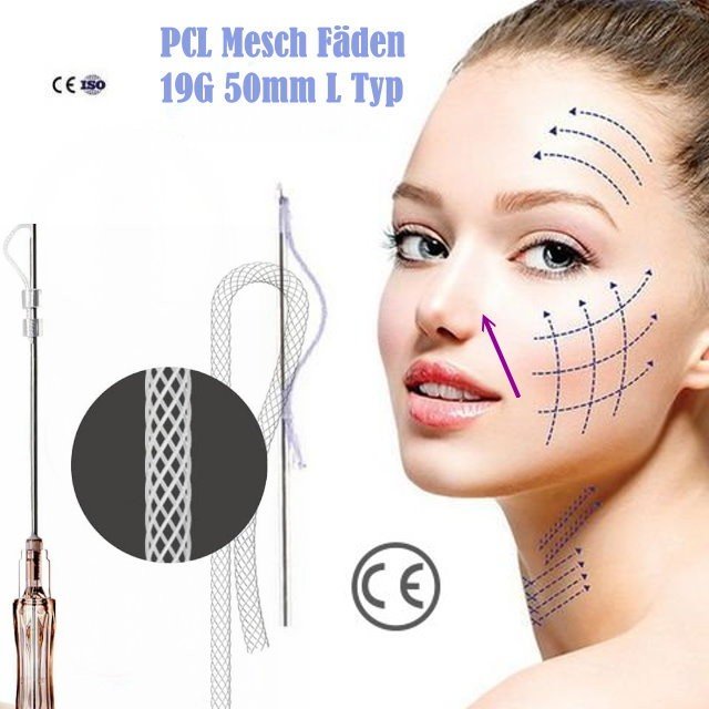 PCL Fäden Mesh,Kontur Lift,19G 50mm,L Stumpf