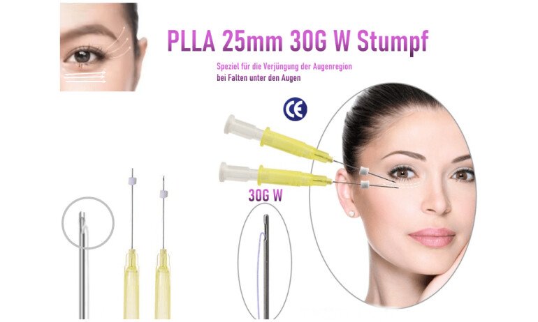 PLLA threads , 30G 25mm, special eye region,W Stump,10 PCs.