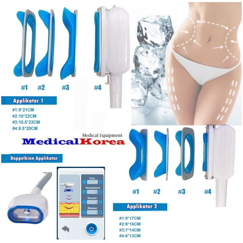 Kryolipolyse Gerät High-Tech Profi,3 x Cooling Handstück,inkl.Doppelkinn Aufsatz - immagine 2