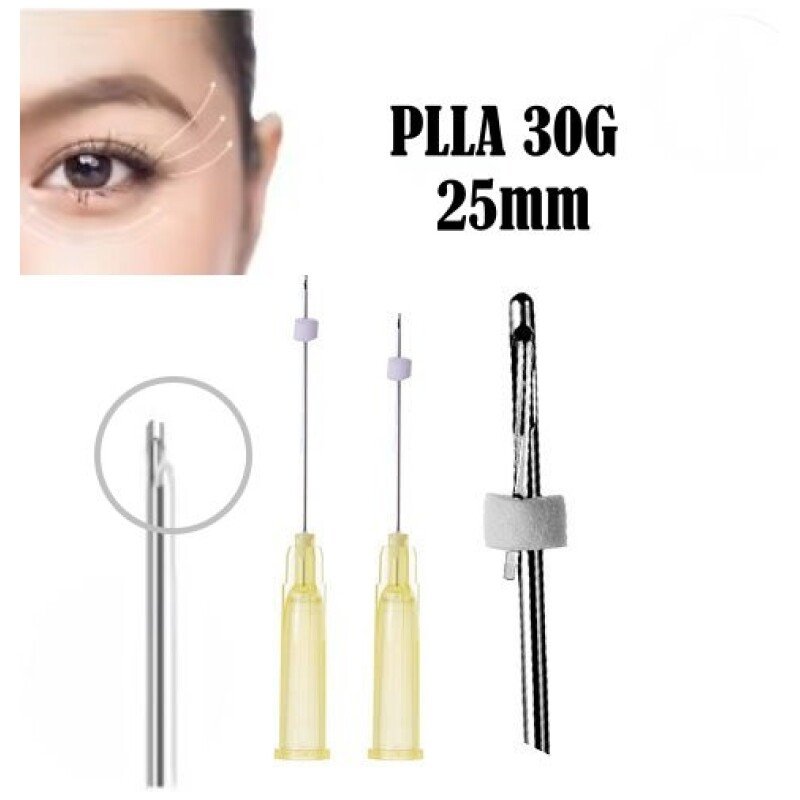 PLLA thread , 30G di 25mm, occhio di particolare regione,W Ceppo,10 Pz.